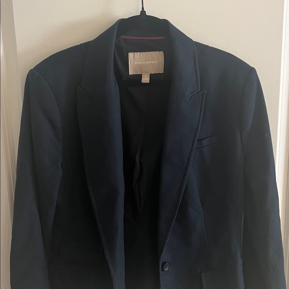 Banana Republic Midnight dark Blue Blazer, 97%Cotton, 3% spandex. - Picture 2 of 6